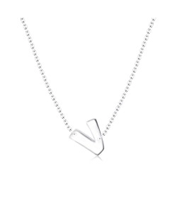 Alphabet Silver Necklace v SPE-5588